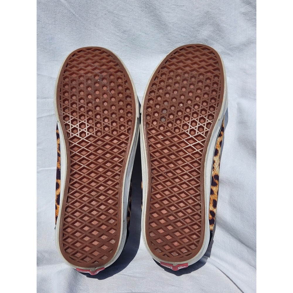 Vans Old Skool Leopard Print Suede Low Top Sneakers Womens 10.5 Mens 9 Black - Picture 4 of 5